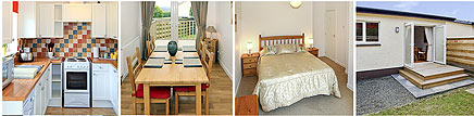 Chalets TO LET just outside Portree ont he Isle of Skye views of the interior